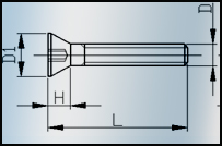 Болт DIN 7991 внутренний шестигранник