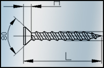 Винт-саморез DIN 7982 потайная головка